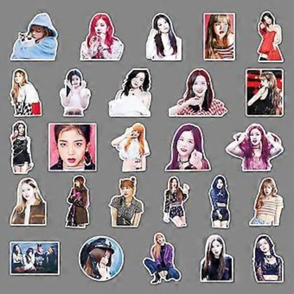50 kpl Blackpink Kpop-tarroja kannettavalle tietokoneelle, autolle, lehtiöille, puhelimelle, rullalaudalle, vesipullolle - Kylmiä ja trendikkäitä vinyylitarroja, vedenkestäviä ja esteettisiä