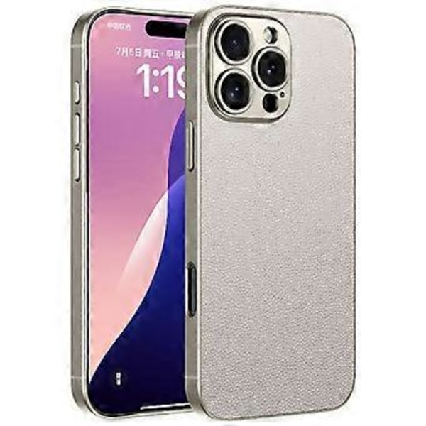 GKK Skal för iPhone 16 Pro Hud-Touch PU Läder Täckt Anti-Fall PC Telefonskal (Stil A)