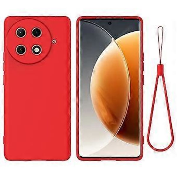For TECNO Camon 30S Pro 4G/30S 4G Deksel Flytende Silikon Anti-Ripe Telefondeksel med Håndstropp (Stil A)