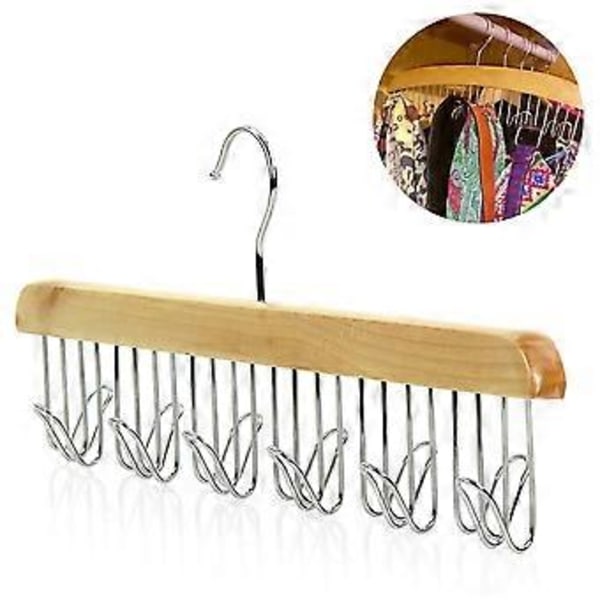 Ripustuskoukut | 12 koukkua Vyökoukku - luonnollinen väri