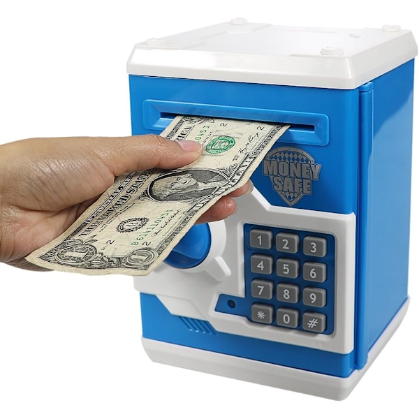 Elektronisk Sparegris med Automatisk Penge-Rulning, Mini ATM Hvælv