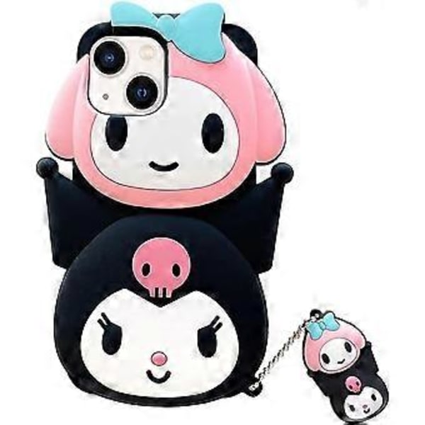 HEYONE iPhone 13 Cover 3D Tegneserie HEYONE og My Melody Kawaii Sød Sjov Sjove Silikon Design Mode Cool Unik Telefoncovers (til iPhone 13 6.1 tommer