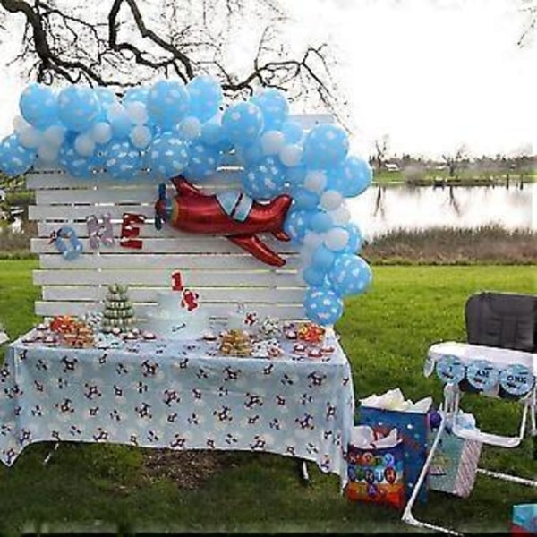 50 stk Sky Latexballonger Dekorative Ballonger Blå og Transparent Skytrykk Ballonger for Baby Shower Gutter Jenter Bursdagsfest Tilbehør