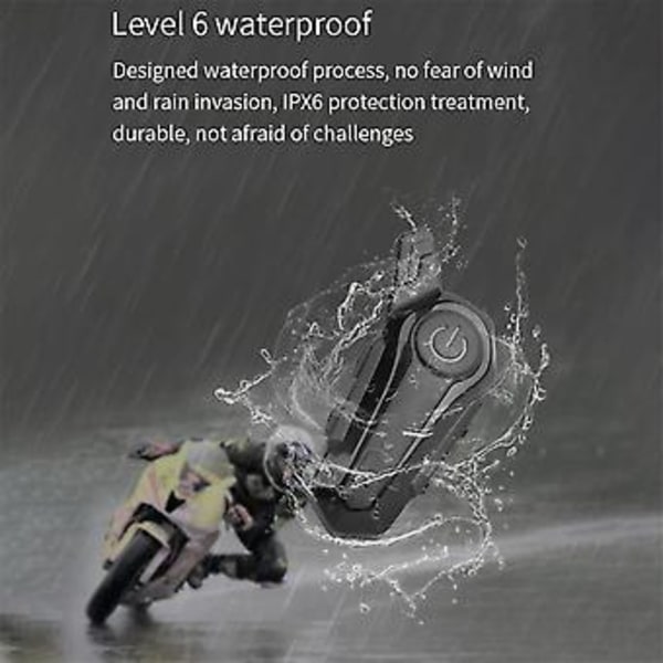 2 st Bluetooth Intercom Motorcykel Halvhjälm Bluetooth Headset För 2 Förare Intercomunicador Trådlöst Headset