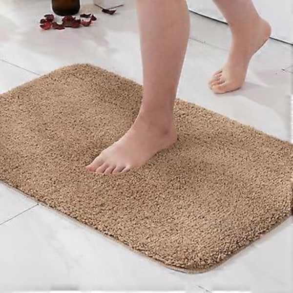 Badrumsmattor Halkfria Duschmattor Absorberande Liten Matta Dörrmatta Inomhus Köksmattor (40*60cm kamel)