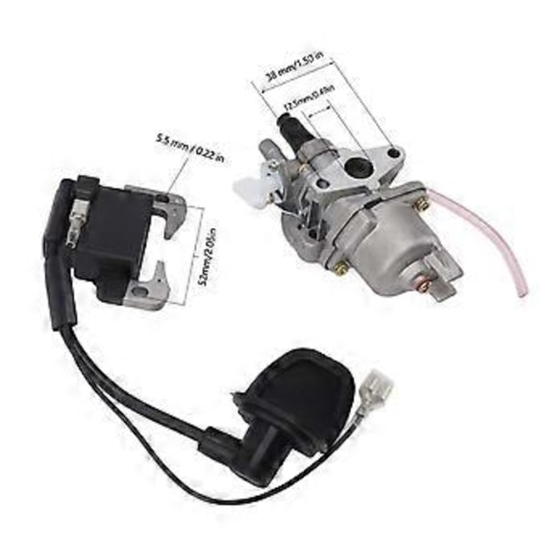 Karburator med tændspole højeffektiv karburator tændspolesæt til 47cc 49cc Mini Quad Pit Dirt Super Pocket Bike ATV