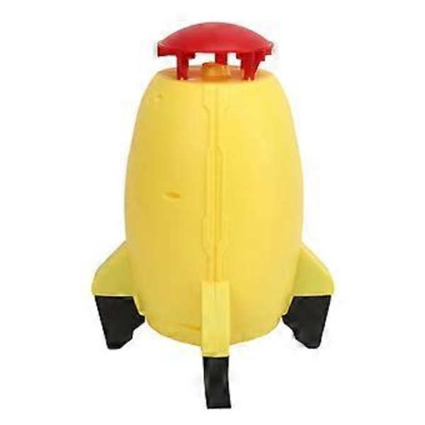 Flygsprinkler Launcher Vattenleksak för Utomhus 360° Rotering Flygande Vattensprayleksak för Trädgård (Gul)