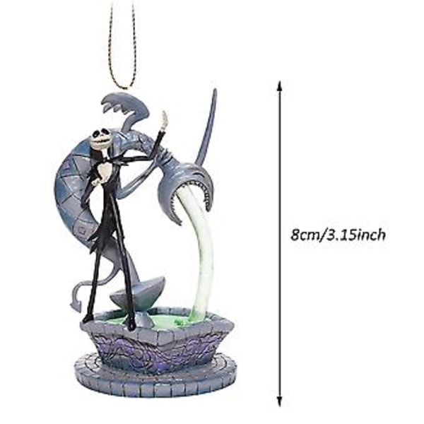7 kpl/setti The Nightmare Before Christmas Jack -riipuskoristeet akryyli 2D joulukuusikoristeet juhla- ja juhlapukukoristeet ( )