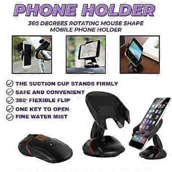 Biltelefonholder Multifunktionel Biltelefonholder Mus Kreativ Foldbar Beslag