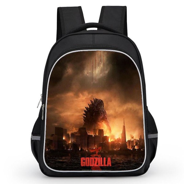 Godzilla Print School Bag Kids Waterproof Backpack #1 13 13 M
