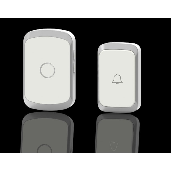 Hvid trådløs dørklokke, Home Smart LED dørklokke, 1 dørklokke og