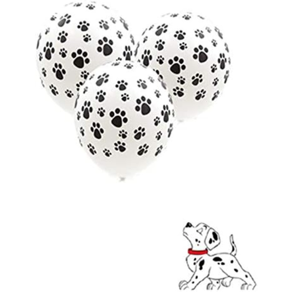 12\" Valp Paw Print Latex Party Supplies Runda Latex Leksaker 20 st/