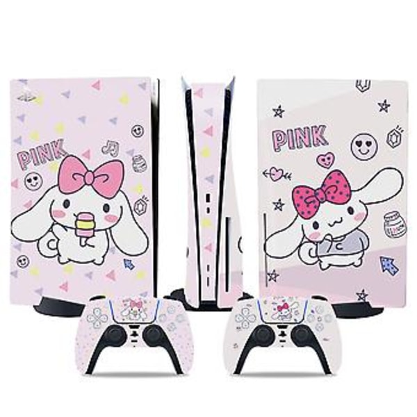 PS5 optisk drev version klistermærke, cool PS5 hud, controller håndtag, til PS5 konsol og controller, Sød klistermærke, Sød hud, Tegneserie anime
