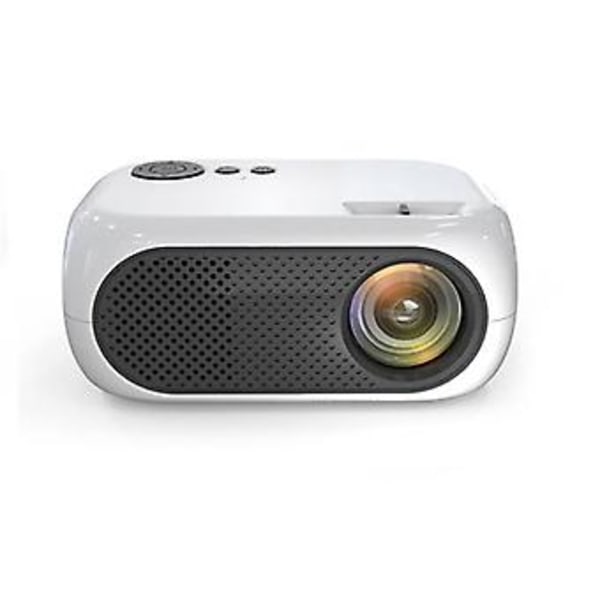 Portabel Multiport Mikropåprojektor för Utomhusfilm Proyectors Beamers för Kontor Utomhus (EU-kontakt Vit)