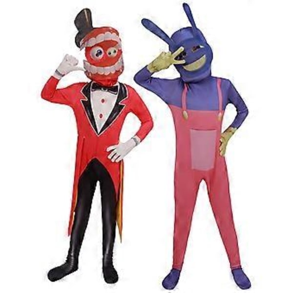 The Amazing Digital Circus Cosplay Jumpsuit Jax Caine Bodysuit Kostym (140 Caine)