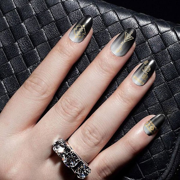 Manikyrstämplar Modell 12 Nagelkonstplattor Stämpling Naglar