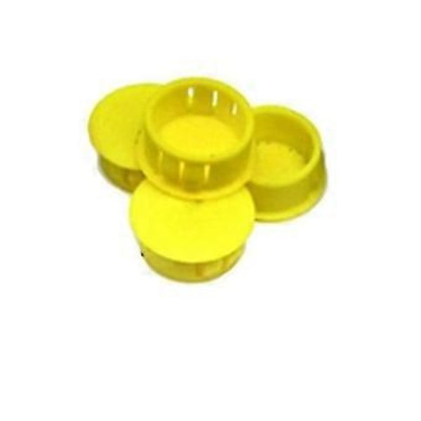 10 stk Runde Plastdeksel Møbel Snap Hull Plugg - JA(25mm Gul)