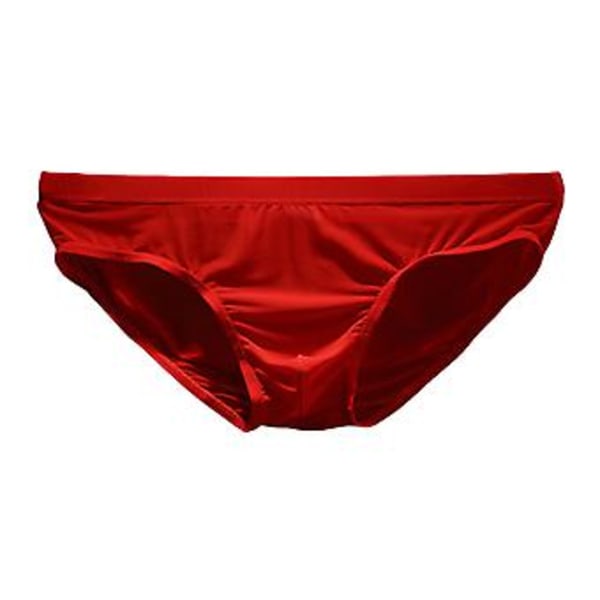 Miesten alushousut Jääsiilkki Matala Vyötärö Yksivärinen Ultra Ohut Saumaton Nopea Kuivuva Alusvaatteet (2XL Punainen)