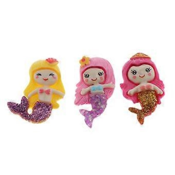 Pakke med 20 Tegneserie Resin Havfrue Flatback Knap Perle til Scrapbog Ornament