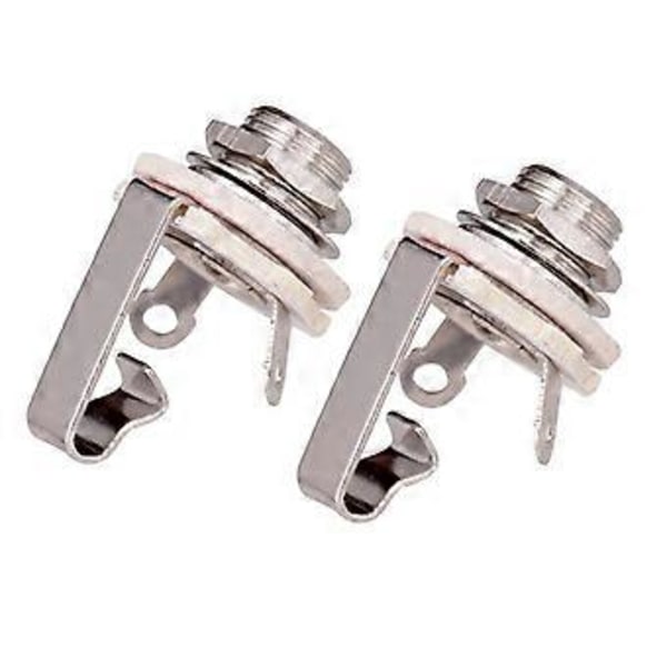 5x 2x Stik Guitar Output Socket 6,35 mm Socket til Elektrisk Guitar Basdel