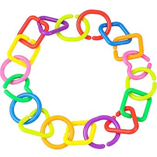 35 stk. Baby Links Ringe Geometriske Forbindelseskæder Ring Legetøj Spædbørn Hånd Legetøj