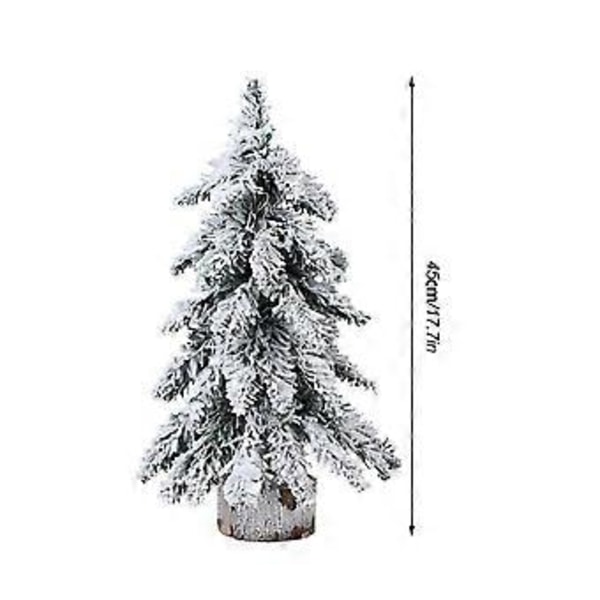 2 stk. 18 tommer Bordplade Mini Juletræ Desktop Kunstigt Juletræ med LED-lysstreng Pynt, Bedste DIY Julepynt ( )