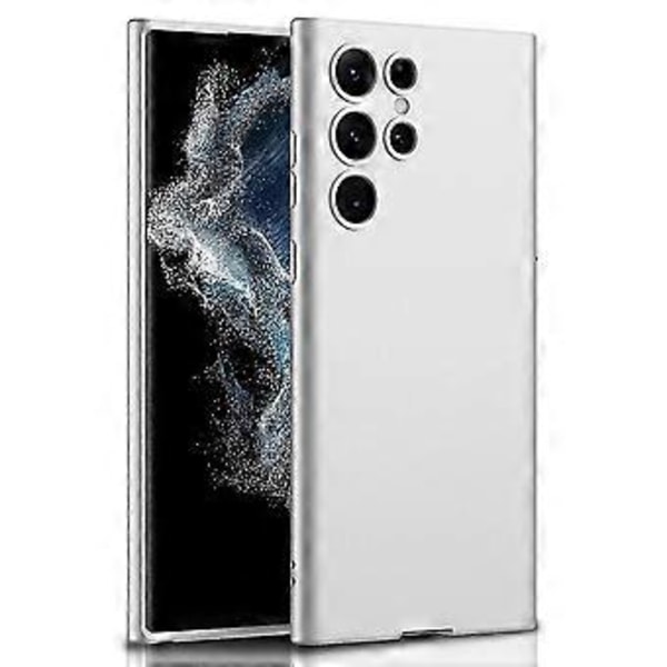 GKK Samsung Galaxy S23 Ultra -puhelimen suojakotelo, iskunkestävä kova PC-materiaali, ohut ja miellyttävä pintakäsittely, takakannen suojus (Valkoinen)
