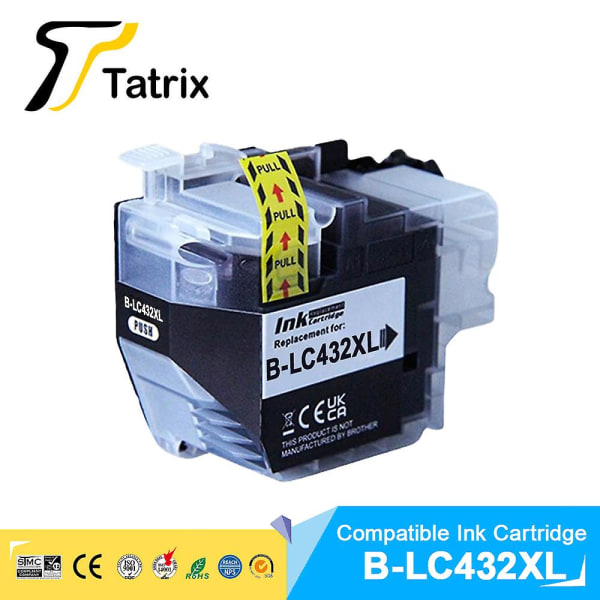 Tatrix High Capacity Lc432xl Lc432 Compatible Ink Cartridge For Brother Mfc-j5340dw Mfc-j5740dw J6540dw J6740dw J6940dw Printer