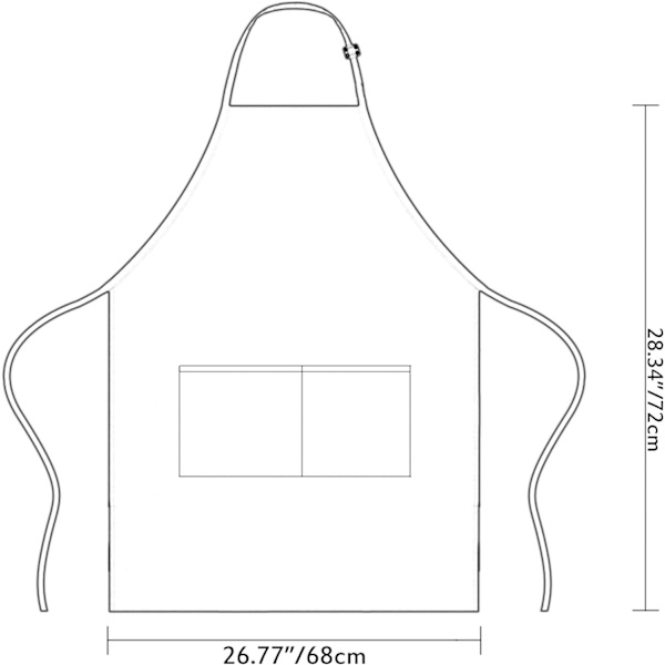 2 st köksförkläde, 72cmx68cm justerbart hushållsförkläde, Wat