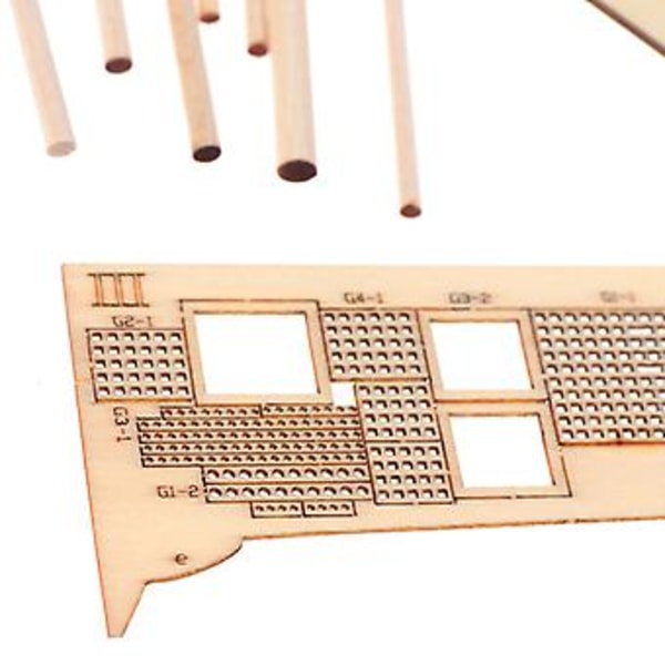 1:100 Halcon Træsejlbådsmodel DIY Kit Skibsmontering Dekoration Gave