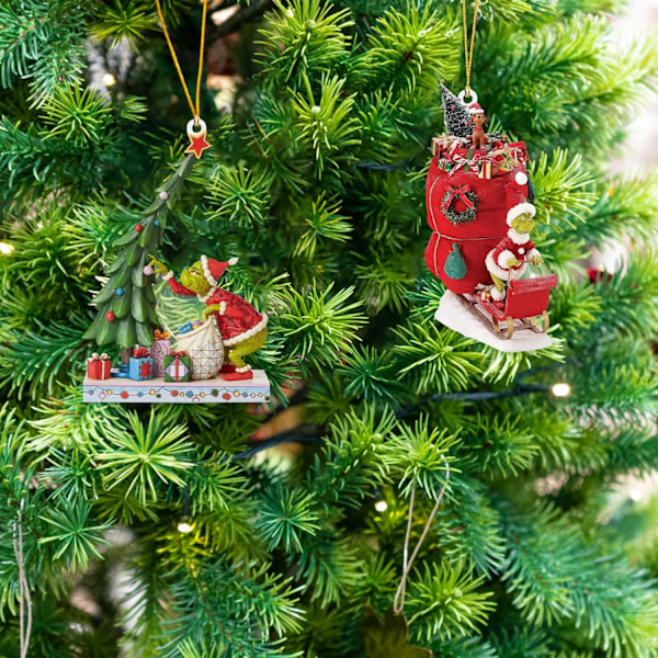 2 st (Röd-B) Julhängsmycke, Personligt Jul D