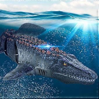 Fjernstyret Mosasaurus Vandlegetøj RC Dinosaur Simulation Dino Lys Spray ( )