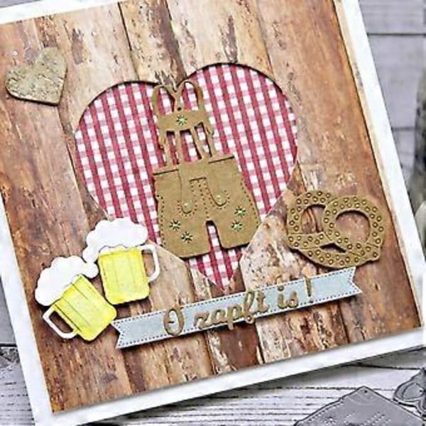 Metallstans for kortlaging, DIY-håndverk, karbonstål, pregingssjablong, ølkopp, utstans, scrapbooking, kunst og håndverk, metallmaler, verktøy for bilder