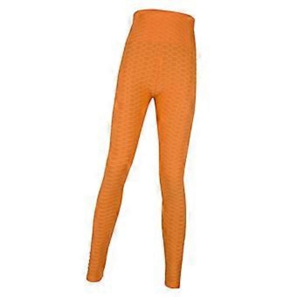 Yoga Byxor Dam Kontroll Träning Löpning Stretch Lättvikt & - Val av Färger & Storlekar (Orange XL)
