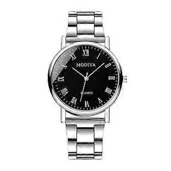 Vita herrmode-armbandsur i rostfritt stål med kronograf - En sofistikerad klocka för den moderna mannen!