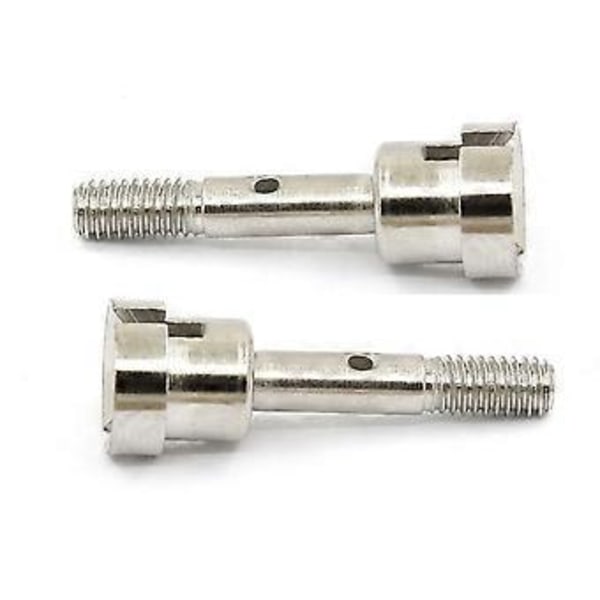 2 kpl RC-auton metalliset pyöränakselit päivitys HSP 94186 94286 mustalle (hopea)