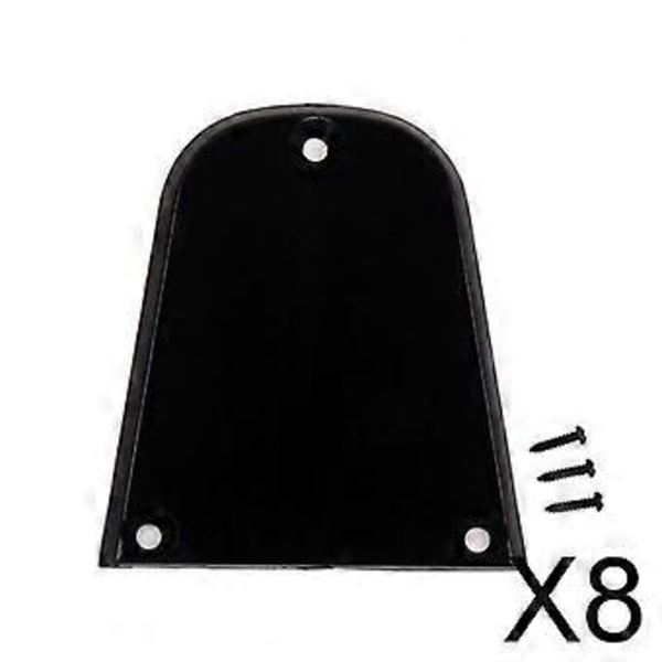 7-10-pack Svart Truss Rod Cover för Akustisk Gitarr Basgitarr (8 st)