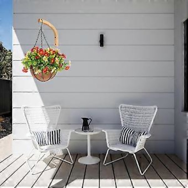 2 stk. Træ Plantebøjler Indendørs Plante Vægbøjler Vægkroge til Hængende Planter