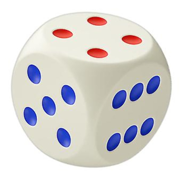 PU Långsam Återhämtning Tärning Stress Relief Leksak Barn Blå Vit Röd Mjuk Rolig Squish Tärning Ångestlindringsleksak