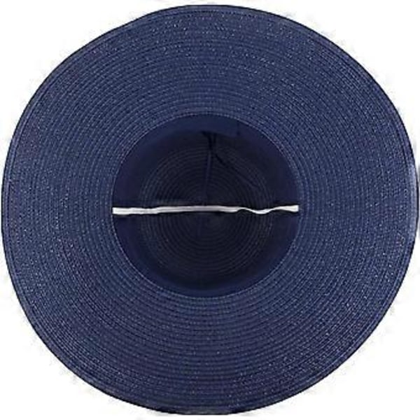 Høsommerhat til kvinder, bredbremmet floppy hat, pakbar, rulbar, UPF 50+, sommerstrandhat
