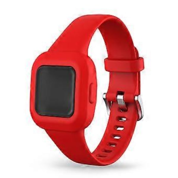 Solid Farge Silikon Klokkereim for Garmin Vivofit jr 3 - Rød(Rød)