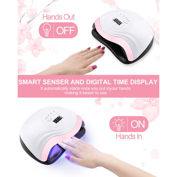 168W UV-lampe neglelampe, NEFLSI professionelle neglelamper, hurtig tørring
