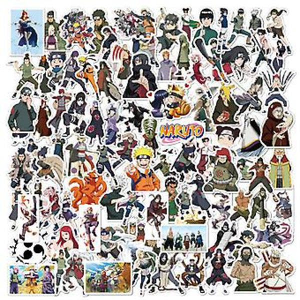 100 kpl Cartoon Anime Naruto Vedenkestäviä Tarroja Rullalautailuun, Matkalaukkuun, Kitaraan Jne.