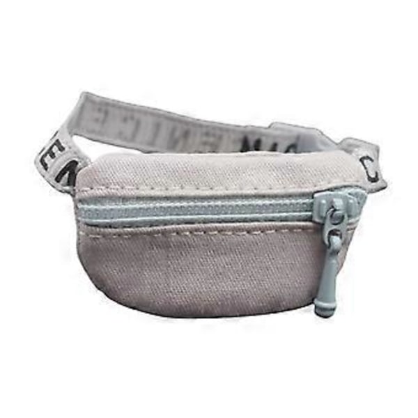 1:6 1:12 Docka Crossbody Midjeväska Modell Miniatyrscen Simulerade DIY-projekt för Dockor Älva Trädgård Dockhus Tillbehör (Grå)