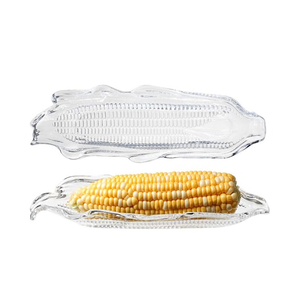 Corn Trays Sets Plastic Corn Dishes Service Tray Transparent Cob Dinne