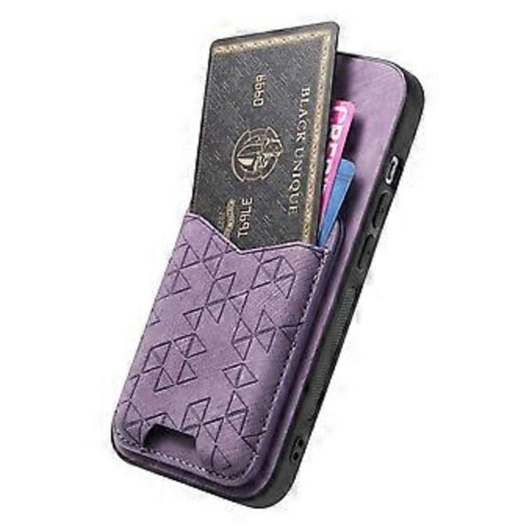 Til Samsung Galaxy A05s 4G Etui med Præget Mønster, Kortholder, Støttefod, Læder Bagside (Style B)