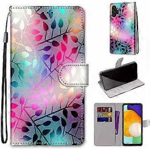 (H) Etui til Samsung Galaxy A13 4G, Stødsikkert Wallet Case Beskyttelsescover med Mønster, [Stand Funktion] [Kortholder] PU Læder Flip Case til Samsu