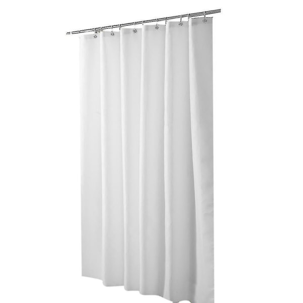 Krygv Waterproof Shower Curtain Bathroom Shower Curtain Liner White 200x200cm