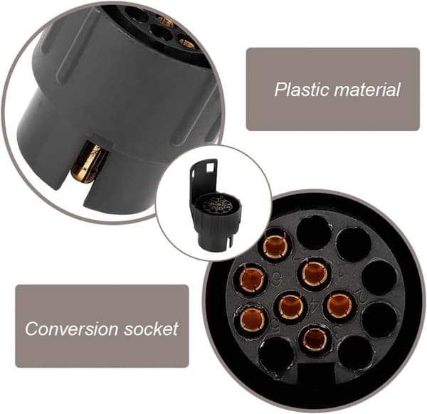 1 st Trailer Plug Adapter, Universal Tillbehör, Vattentät 7 Pin