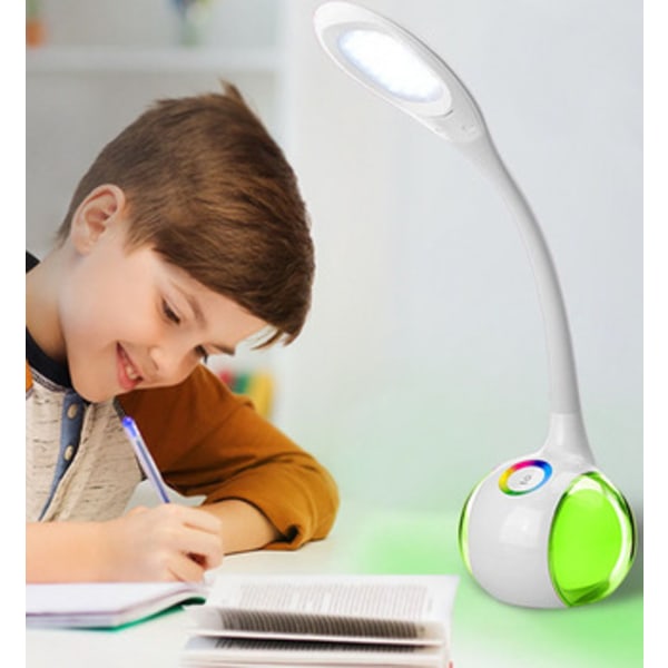 Bordslampa för barn med RGB-färgad nattlampa, dimbar LED-bordslampa La